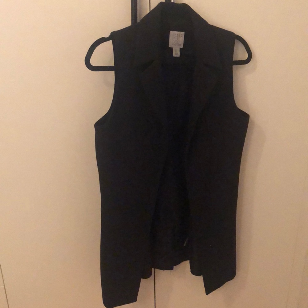 Long Black Suit Vest